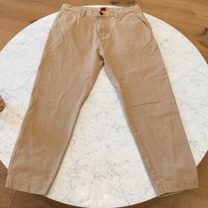 Hugo Boss Mens Tan Chino Pants Waist 34 Casual Cotton Beige